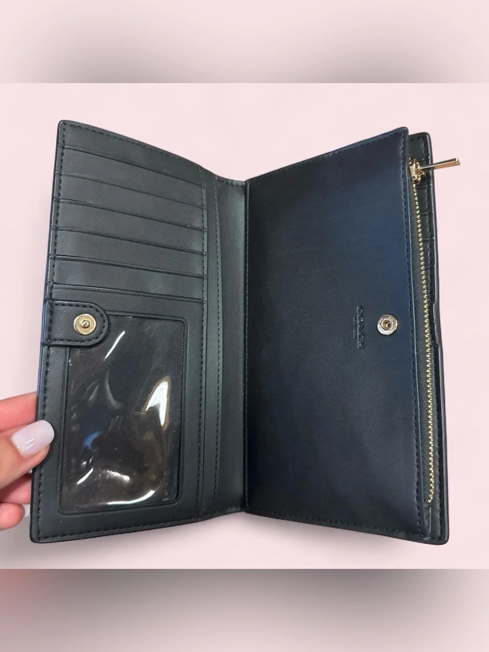 Coach Slim Zip Wallet in Signature Canvas